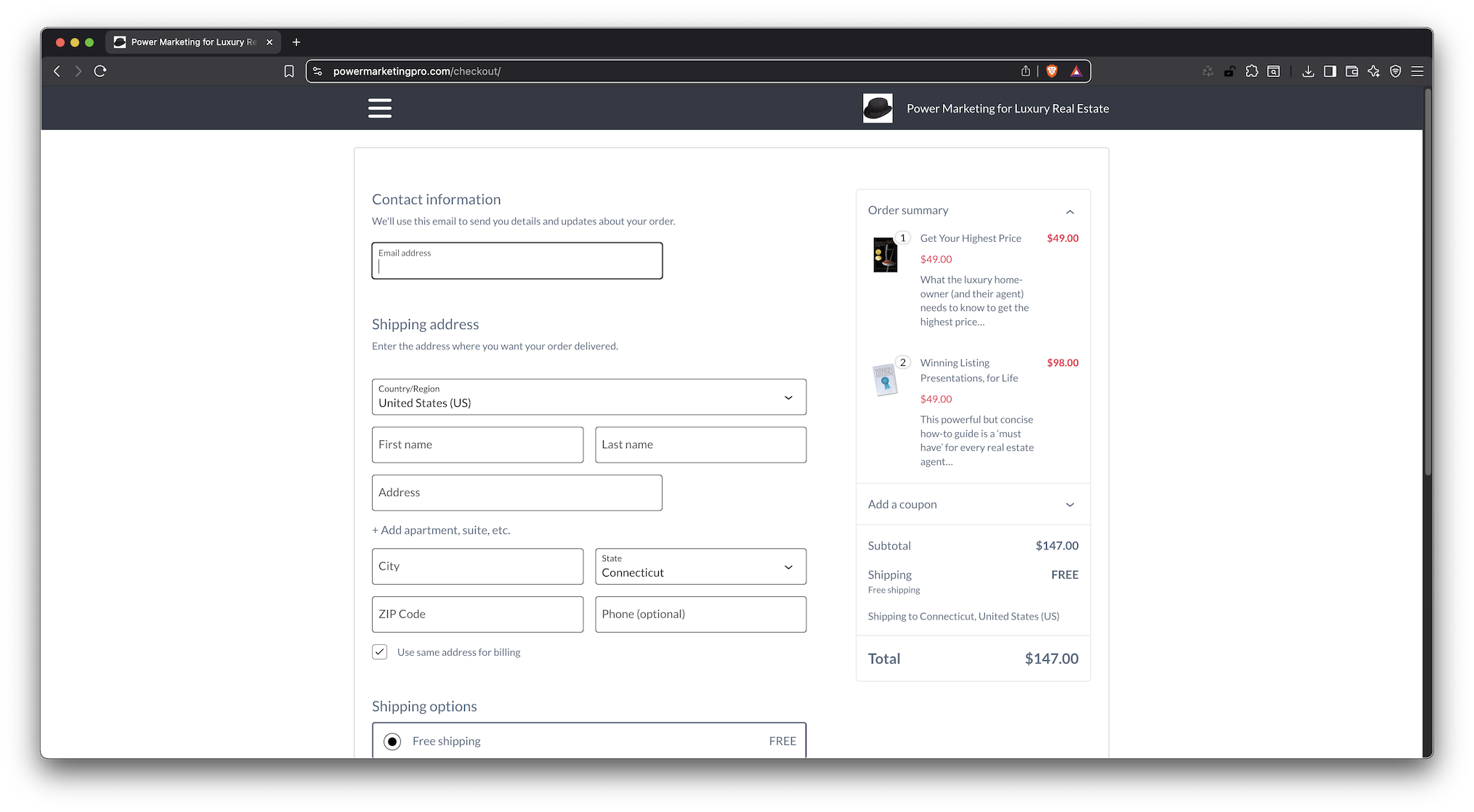 power marketing pro front page